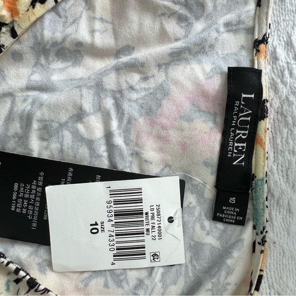 Ralph Lauren: Women Floral two tier dress with double tier flutter sleeves. Sz M - Picture 11 of 11